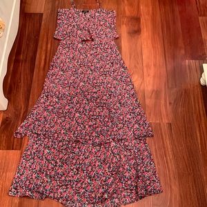 AFRM Peplum Floral Print Camisole Top and Maxi Skirt Set